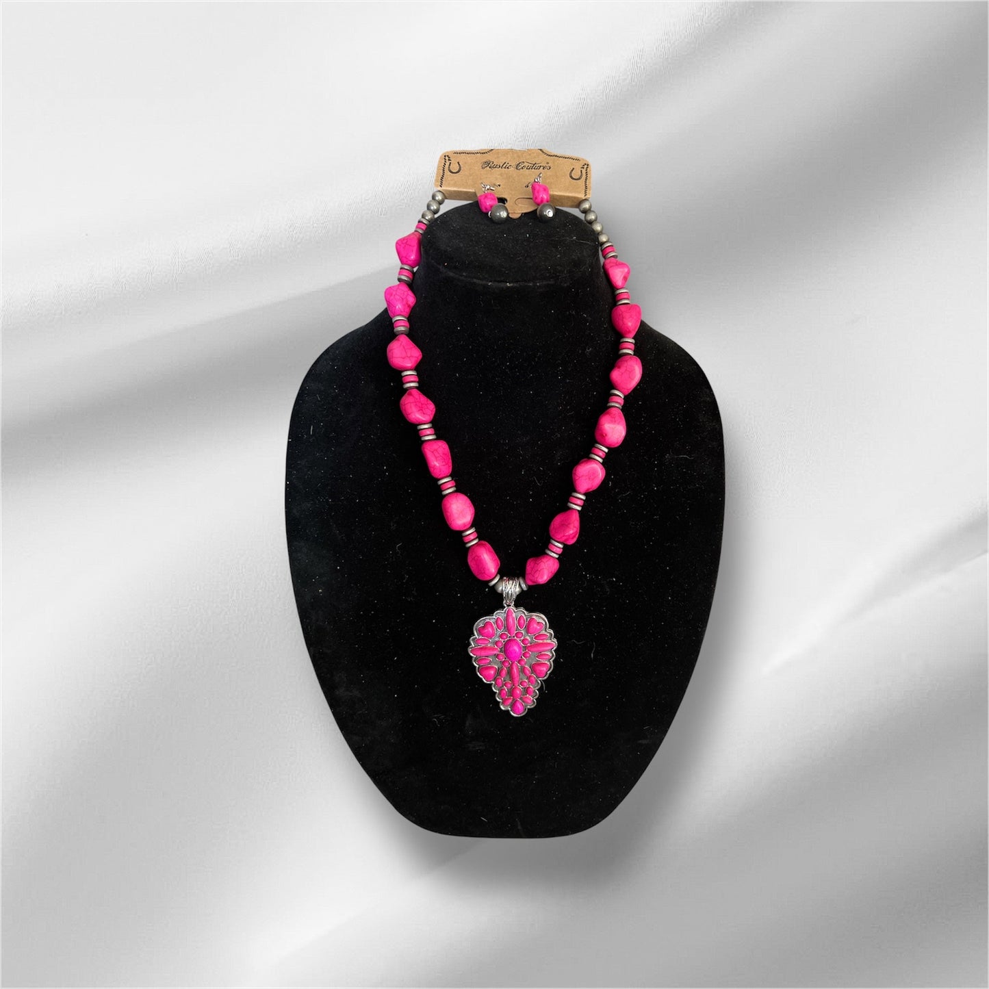 Rustic Couture's Tribal Pendant Necklace Set Multi - 0703 CedarHill Country Market