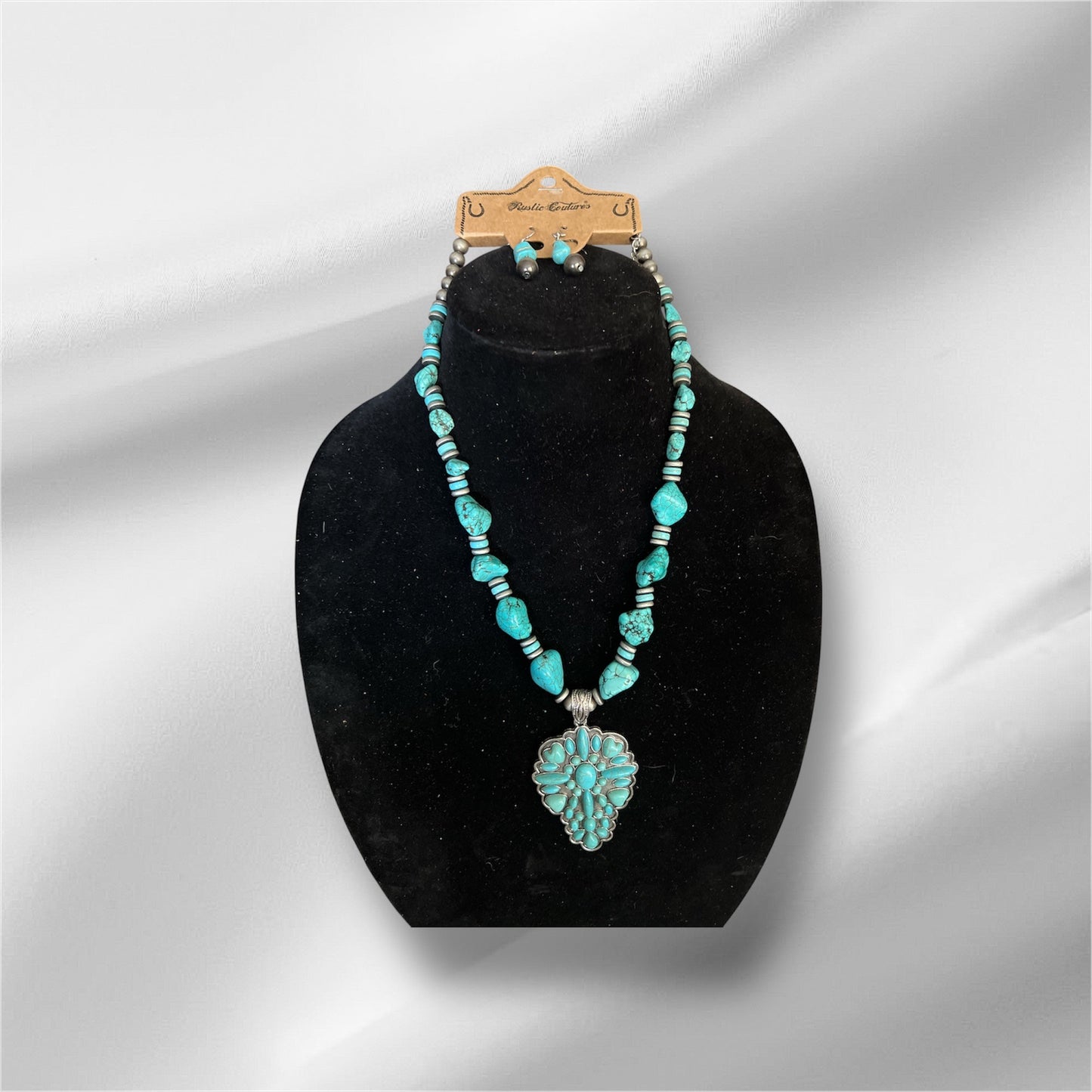 Rustic Couture's Tribal Pendant Necklace Set Multi - 0703 CedarHill Country Market