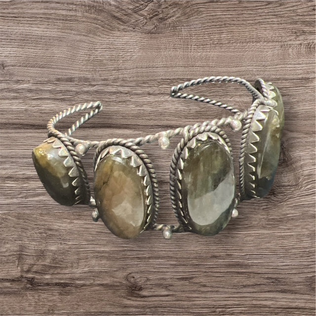 Genuine Labradorite Cuff Cedar Hill Country Market