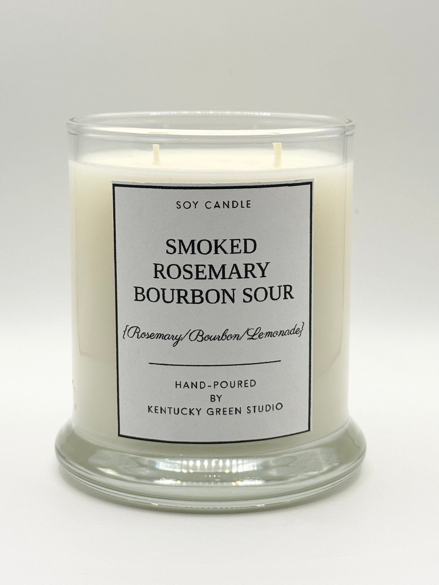 Smoked Rosemary Bourbon Sour Soy Candle Kentucky Green Studio