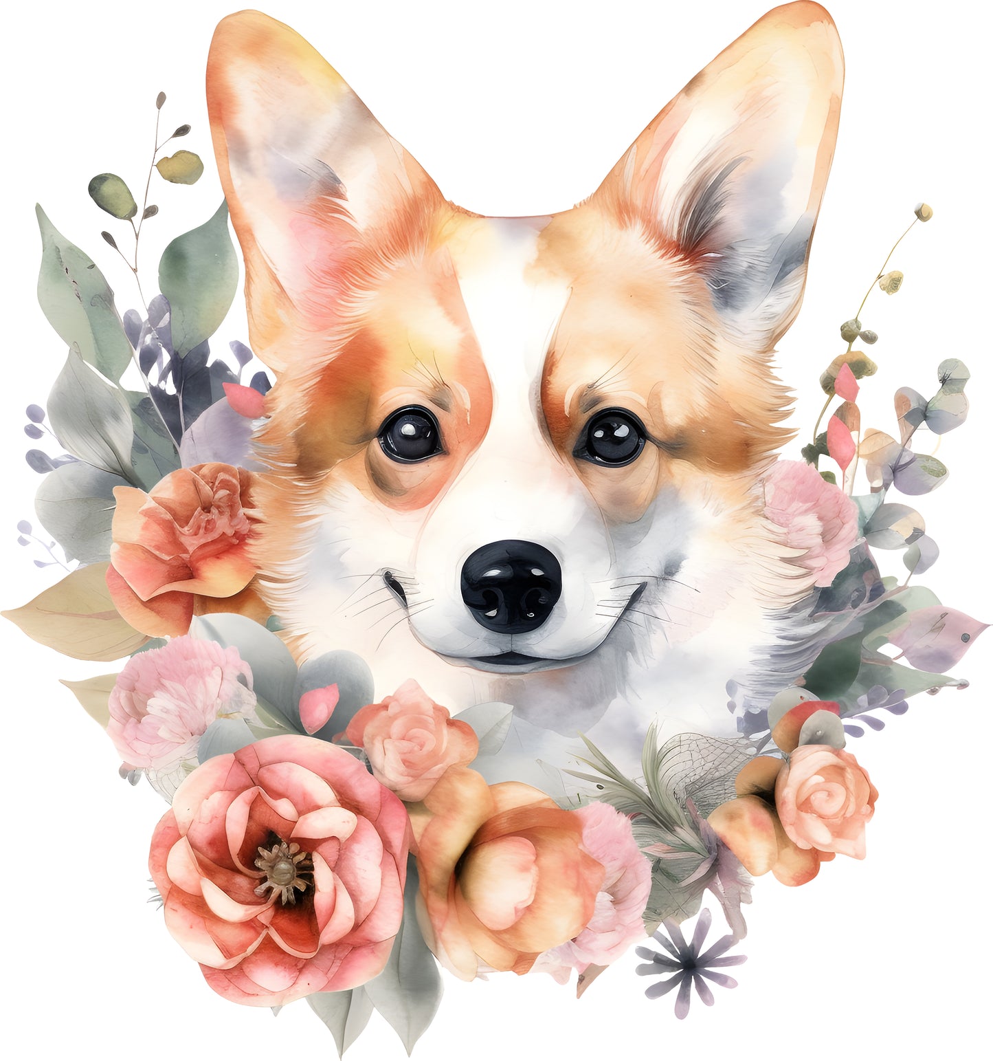 Pomeranian Watercolor Coffee Cup 15oz Flower Mug CedarHill Country Market
