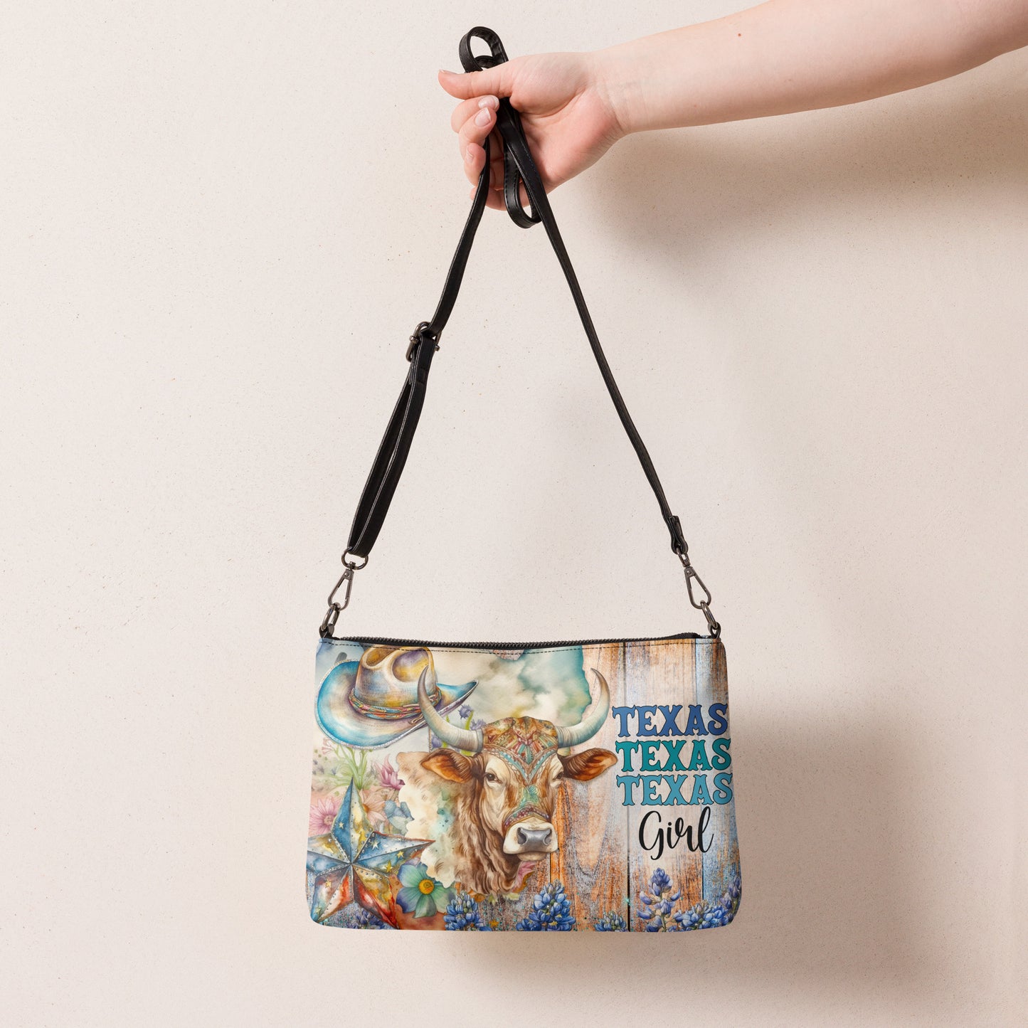 Texas Girl Bluebonnet Crossbody bag CedarHill Country Market