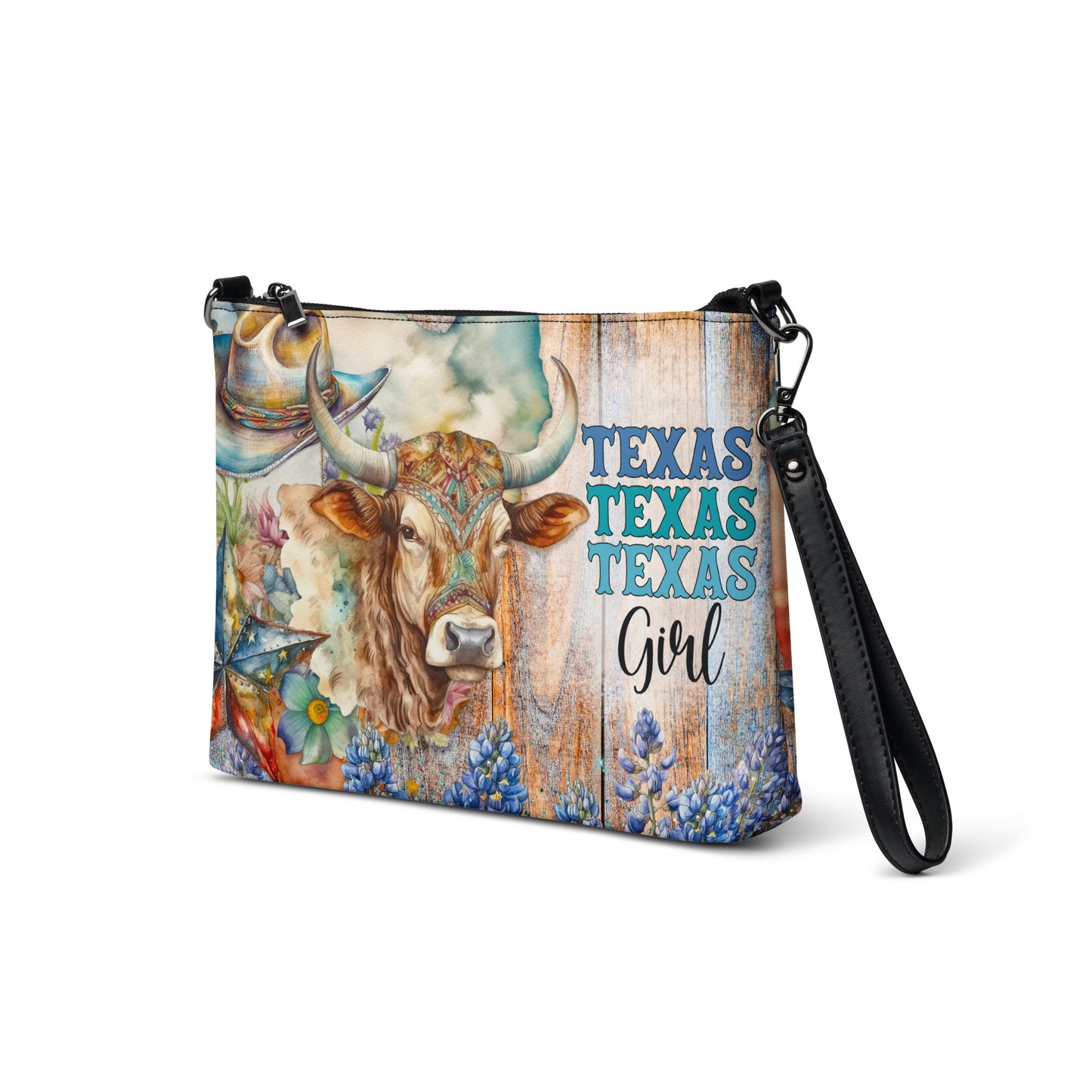 Texas Girl Bluebonnet Crossbody bag CedarHill Country Market