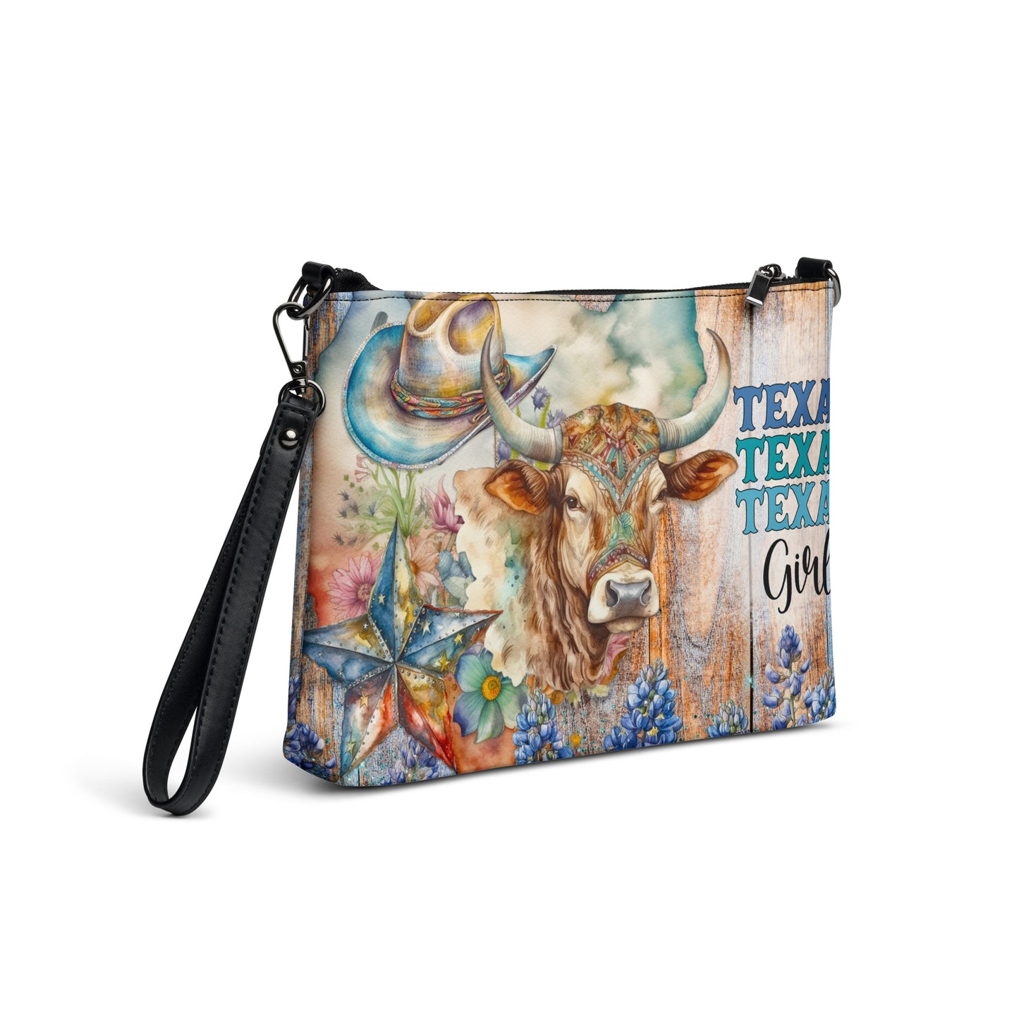 Texas Girl Bluebonnet Crossbody bag CedarHill Country Market