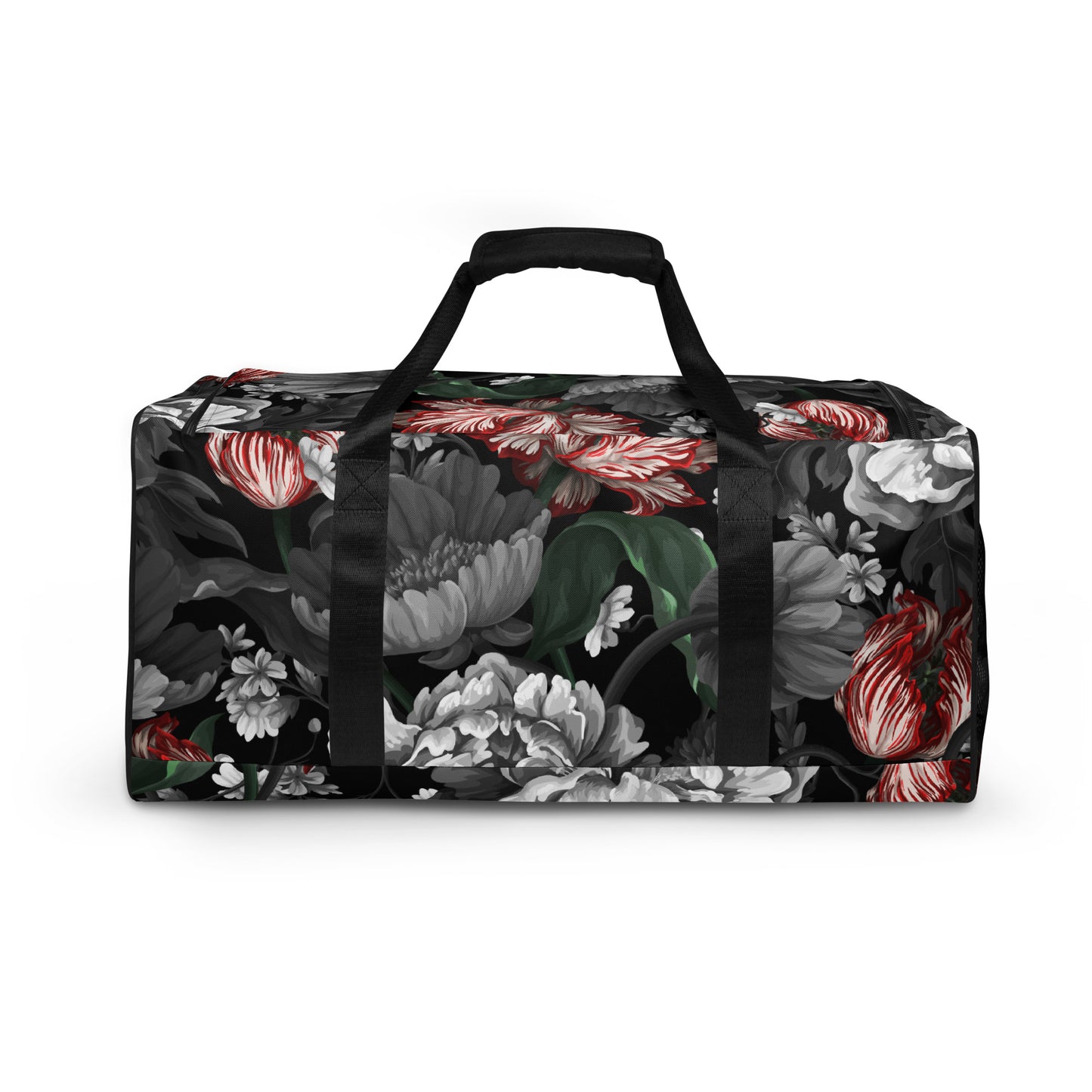 Gothic Black and Red Peony Duffle bag CedarHill Country Market