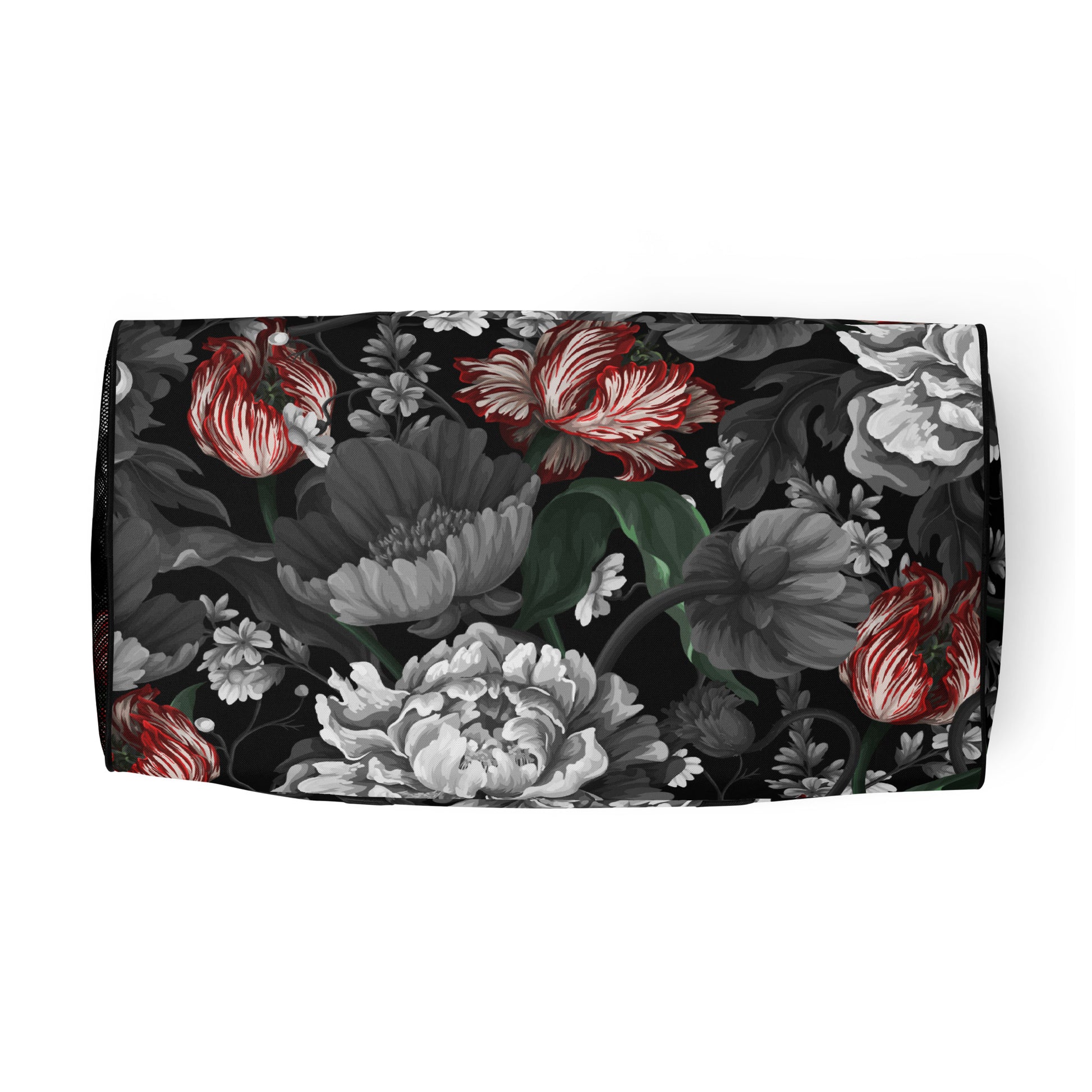 Gothic Black and Red Peony Duffle bag CedarHill Country Market