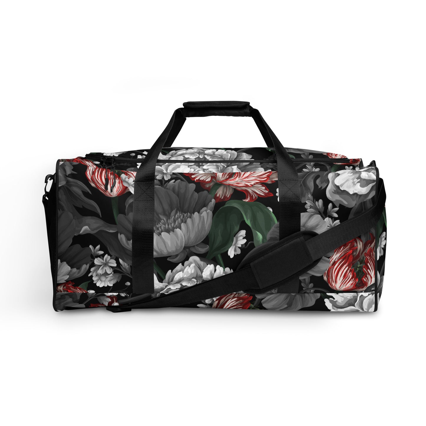 Gothic Black and Red Peony Duffle bag CedarHill Country Market