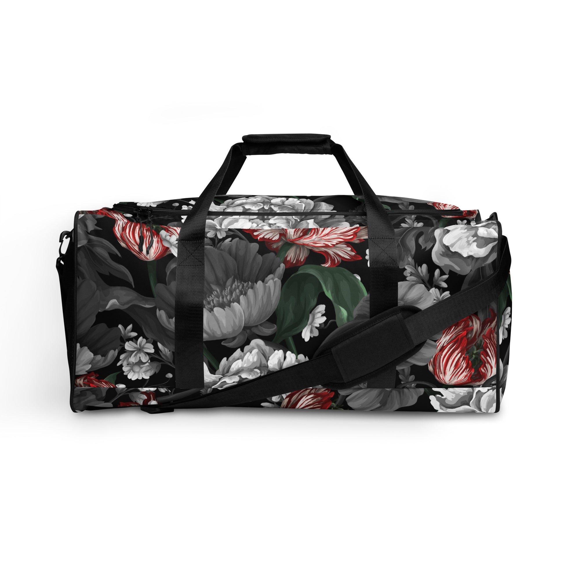Gothic Black and Red Peony Duffle bag CedarHill Country Market