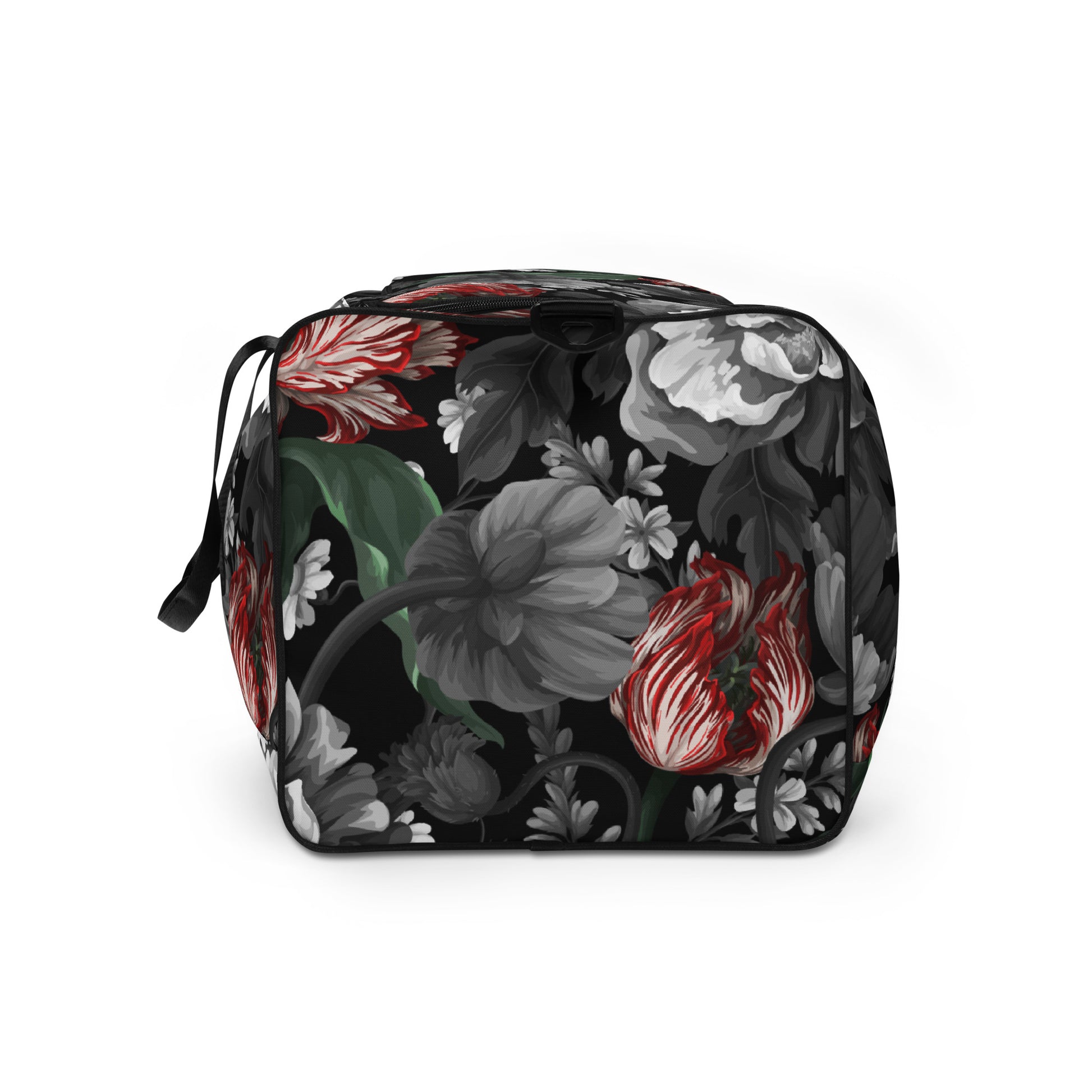 Gothic Black and Red Peony Duffle bag CedarHill Country Market