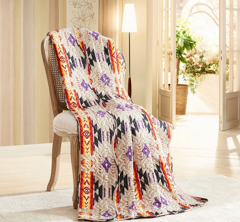 Southwest Aztec Quilted Throw Cedar Hill Country Market