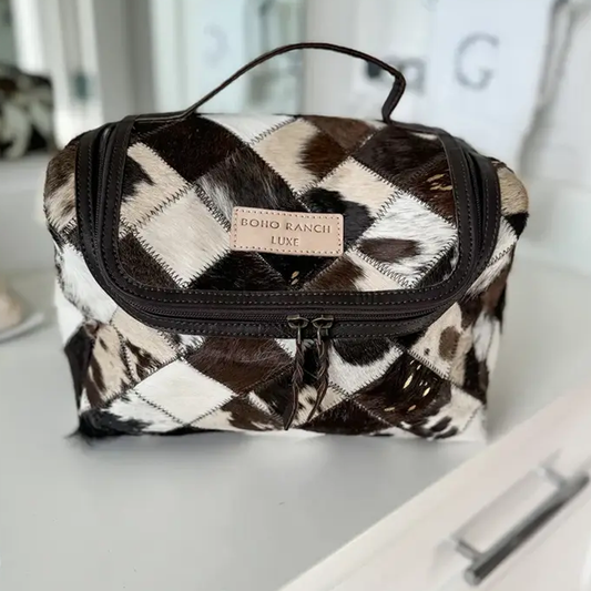 Boho Luxe Toiletry Bag Genuine Hair On Travel Storage Bag No 801 Cedar Hill Country Market