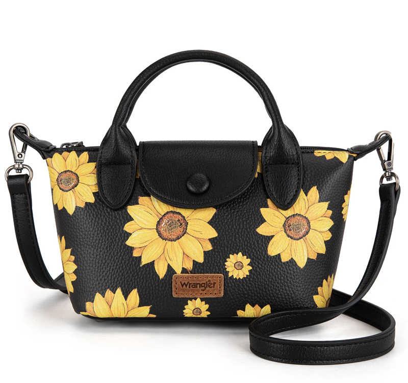Wrangler Sunflower Print Mini Top Handle Crossbody Cedar Hill Country Market