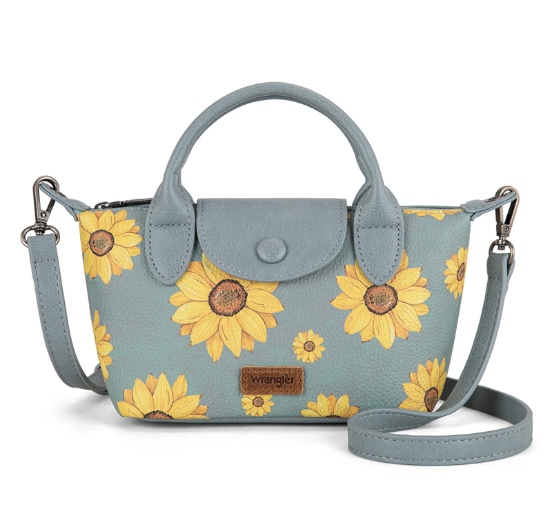 Wrangler Sunflower Print Mini Top Handle Crossbody Cedar Hill Country Market
