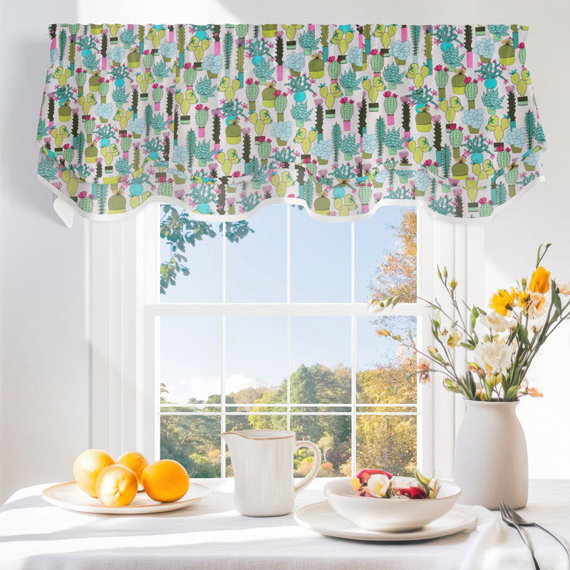 Southwest Cactus Themed Curtain Valance Cedar Hill Country Market