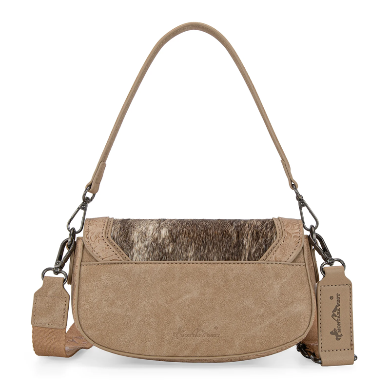 Montana West Hair-On Cowhide Mini Shoulder Bag/Crossbody/Clutch-Tan Cedar Hill Country Market