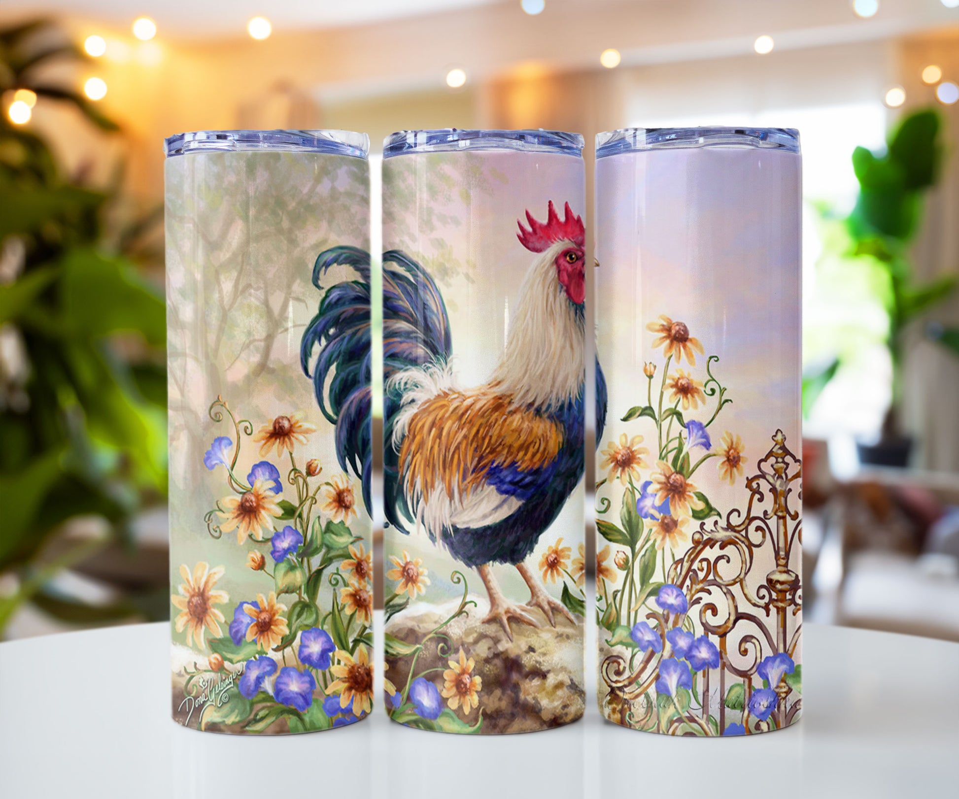 Sunflower Rooster 20 oz Tumbler Cedar Hill Country Market