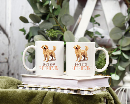 Don't Stop Retrieving Dog 12oz Coffee Mug CedarHill Country Market