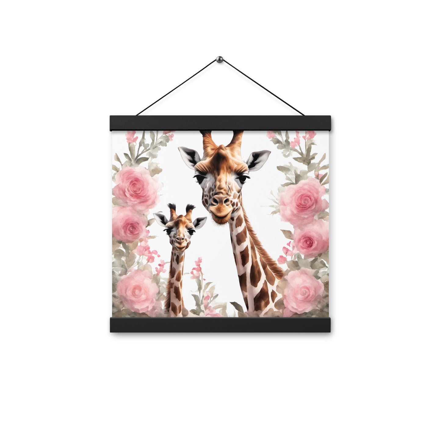 Mamma and Baby Giraffe Nursery Poster with hangers CedarHill Country Market