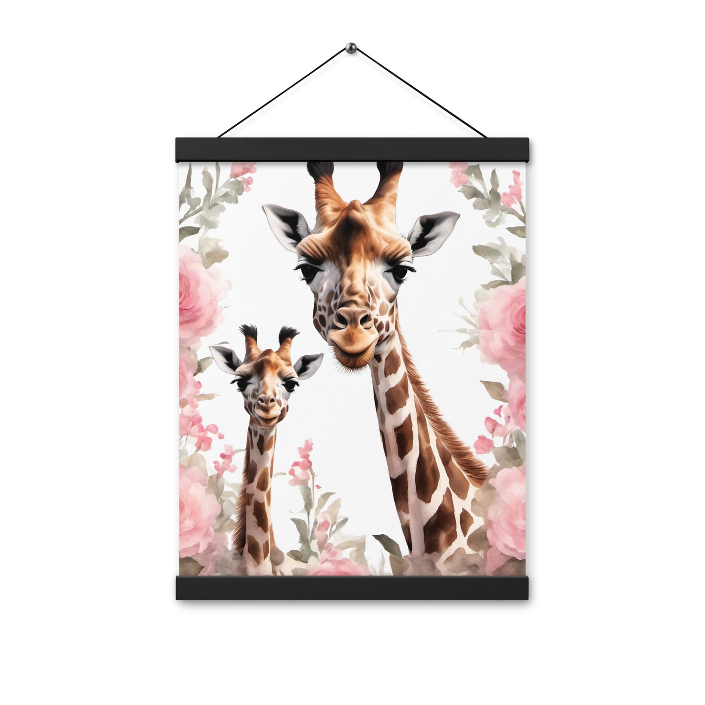 Mamma and Baby Giraffe Nursery Poster with hangers CedarHill Country Market