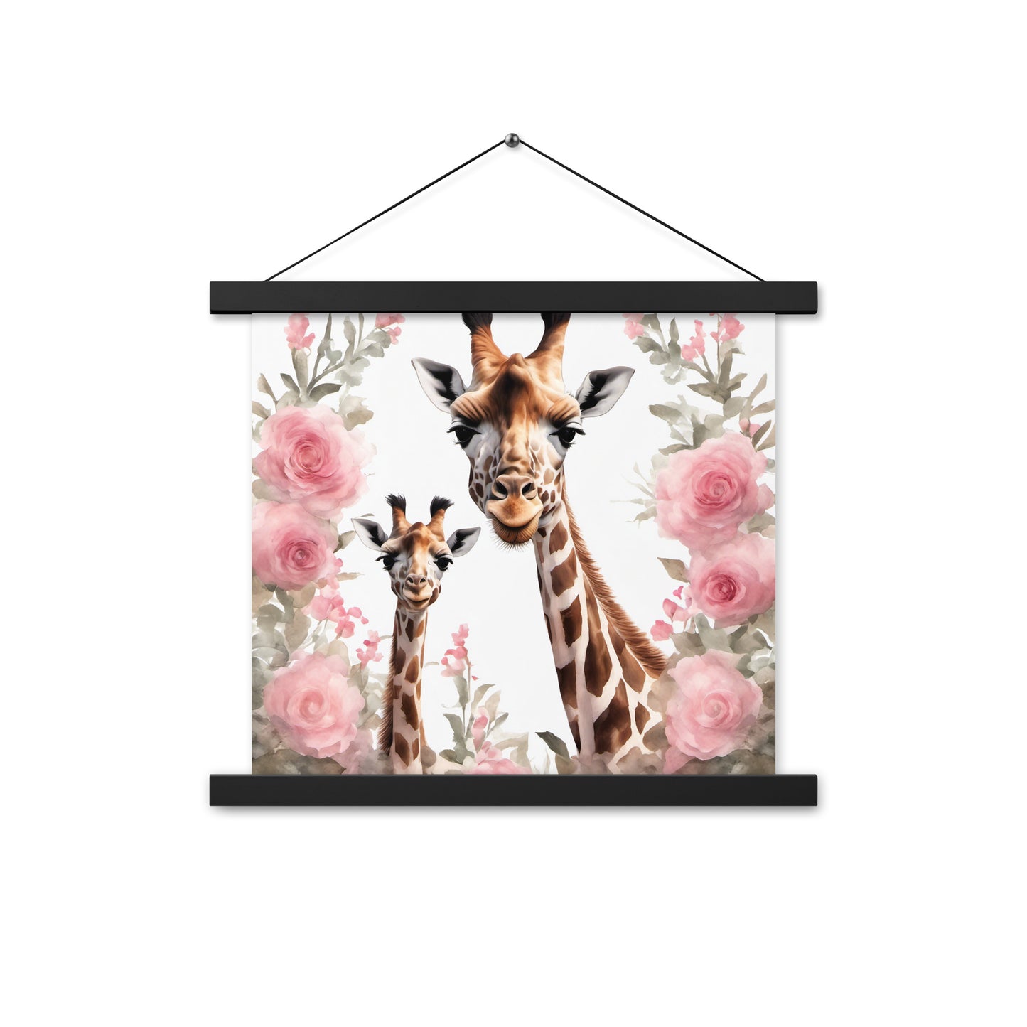Mamma and Baby Giraffe Nursery Poster with hangers CedarHill Country Market