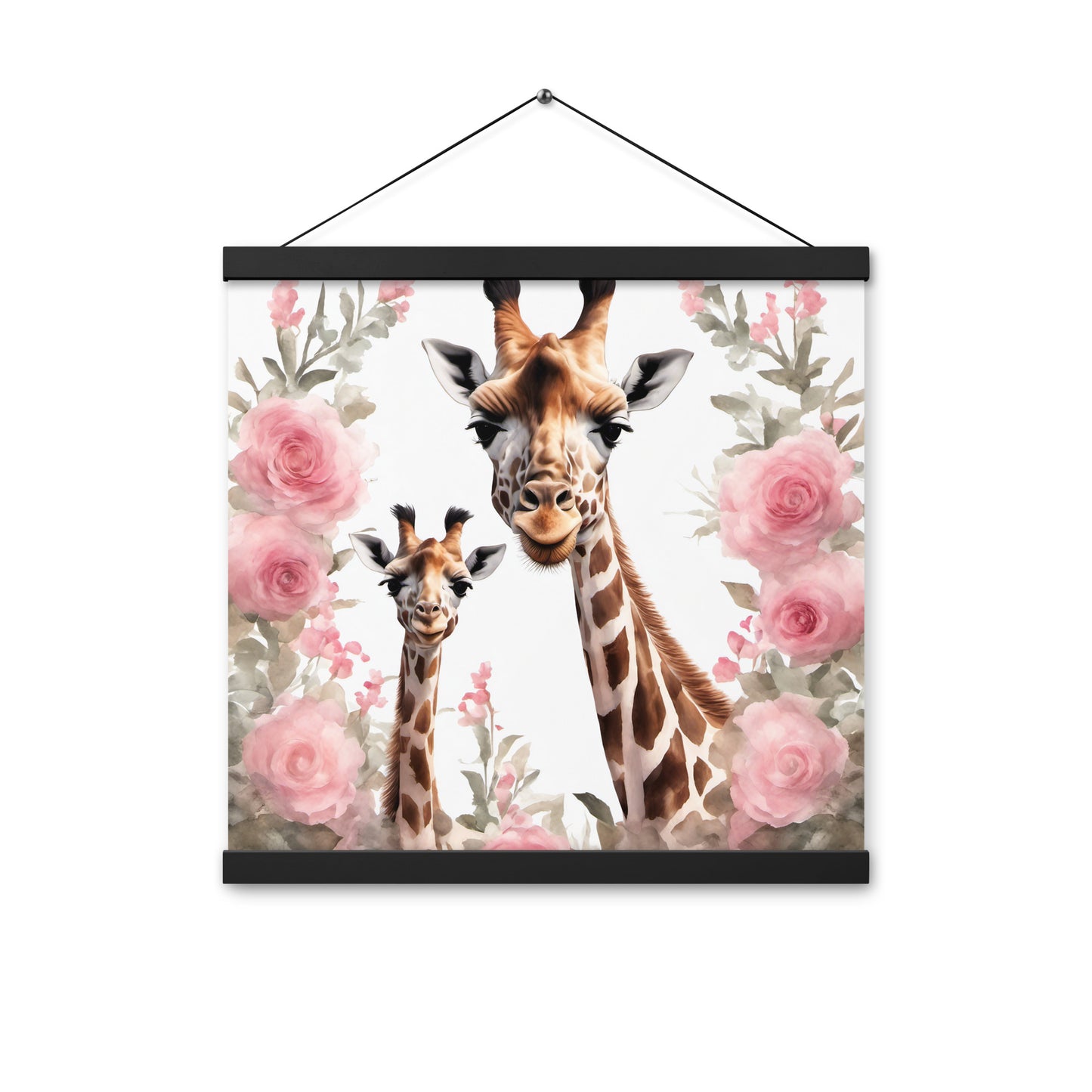 Mamma and Baby Giraffe Nursery Poster with hangers CedarHill Country Market