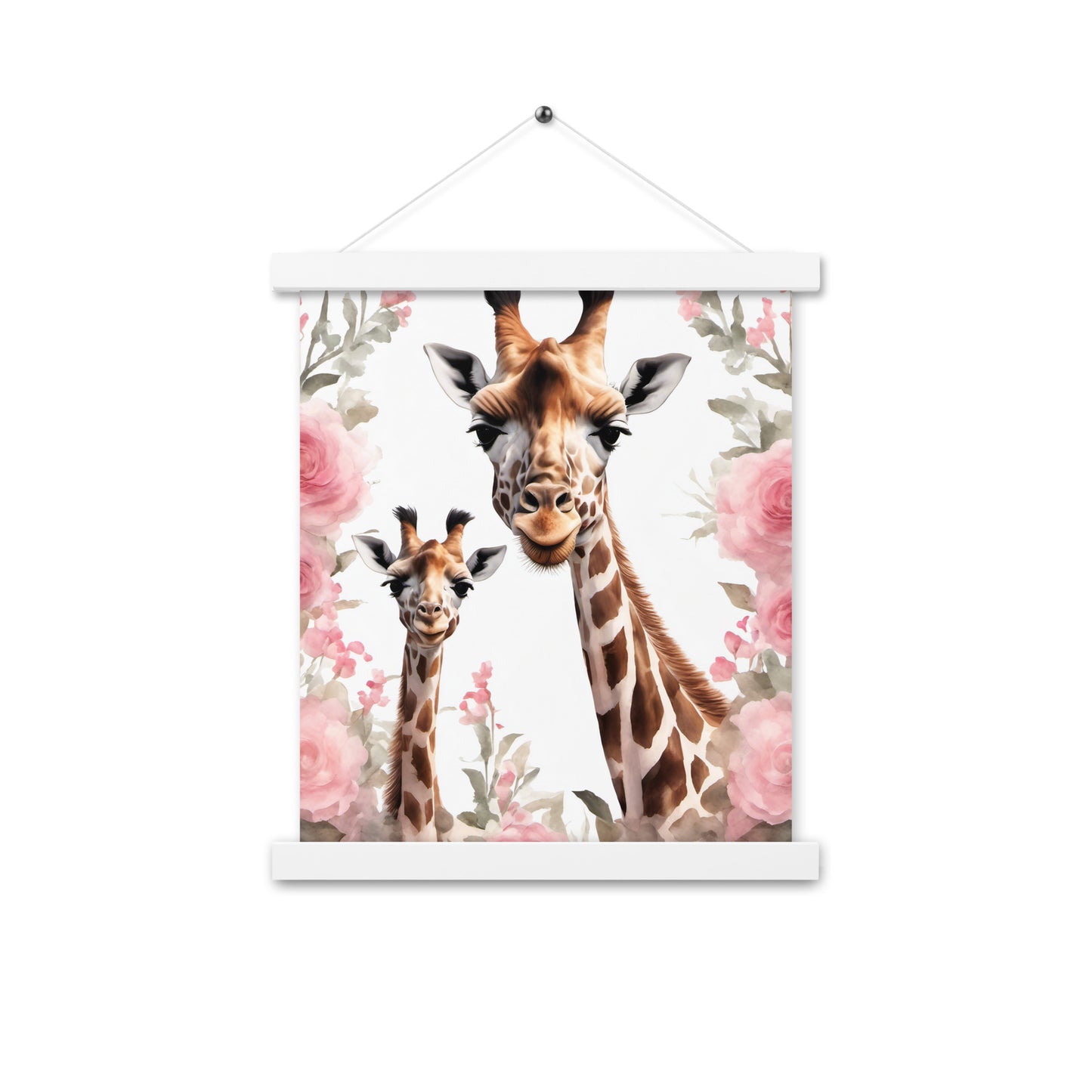 Mamma and Baby Giraffe Nursery Poster with hangers CedarHill Country Market