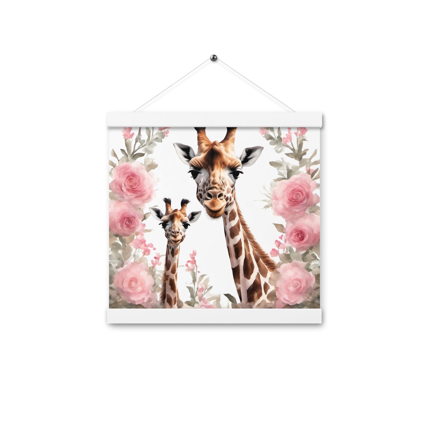 Mamma and Baby Giraffe Nursery Poster with hangers CedarHill Country Market
