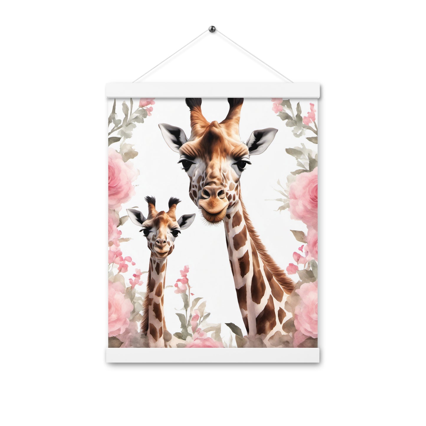 Mamma and Baby Giraffe Nursery Poster with hangers CedarHill Country Market