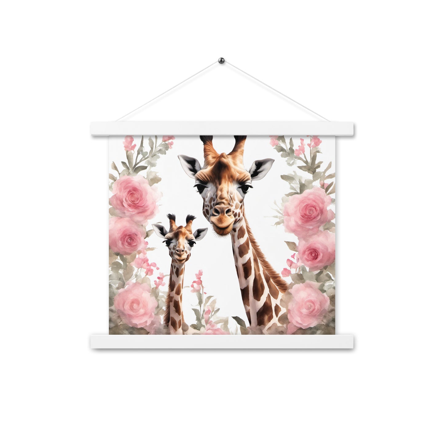 Mamma and Baby Giraffe Nursery Poster with hangers CedarHill Country Market