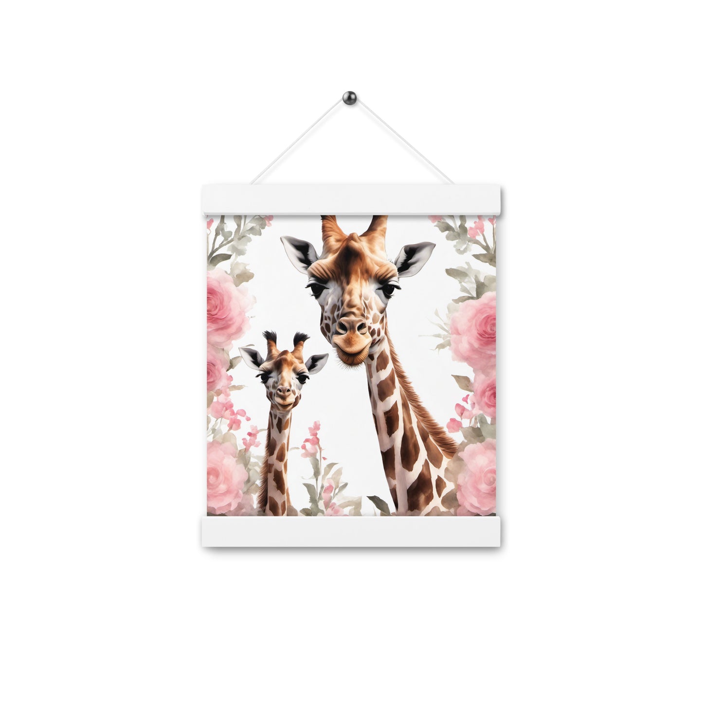 Mamma and Baby Giraffe Nursery Poster with hangers CedarHill Country Market