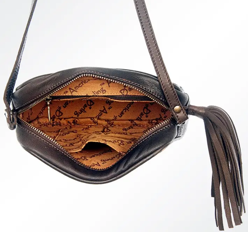 Crossbody Genuine Western Leather Women Bag Cedar Hill Country Market