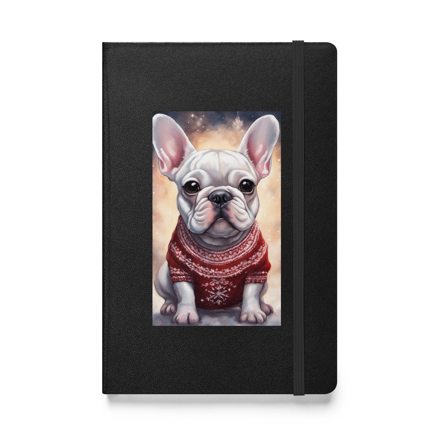Winter Frenchie Hardcover bound notebook CedarHill Country Market