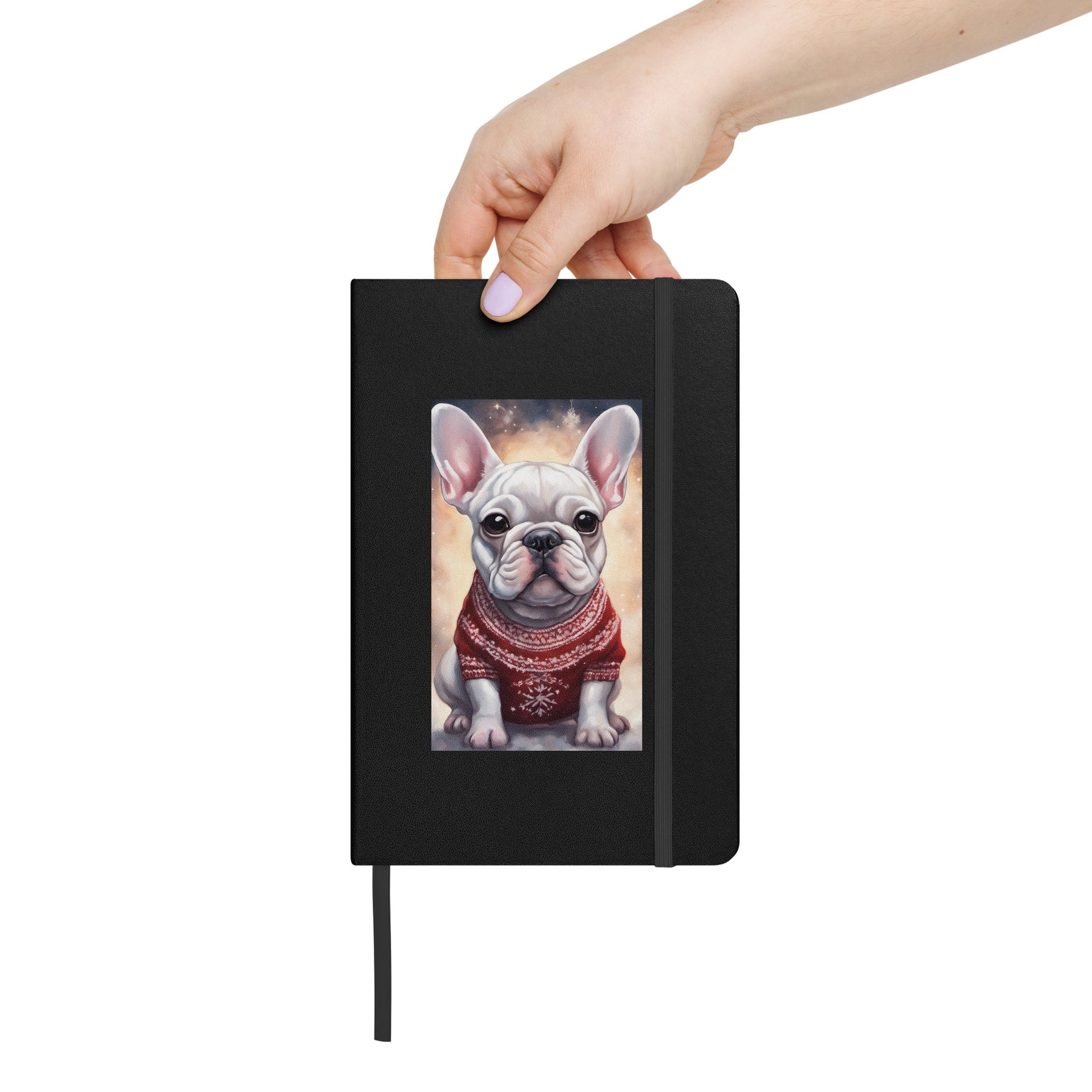 Winter Frenchie Hardcover bound notebook CedarHill Country Market