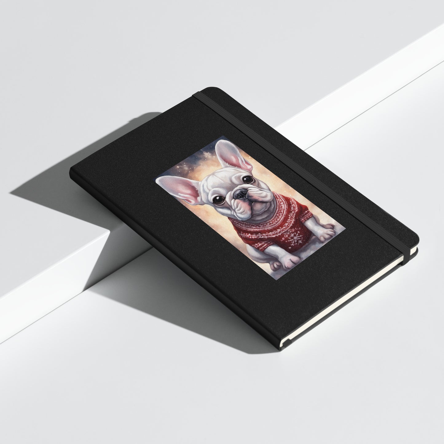 Winter Frenchie Hardcover bound notebook CedarHill Country Market