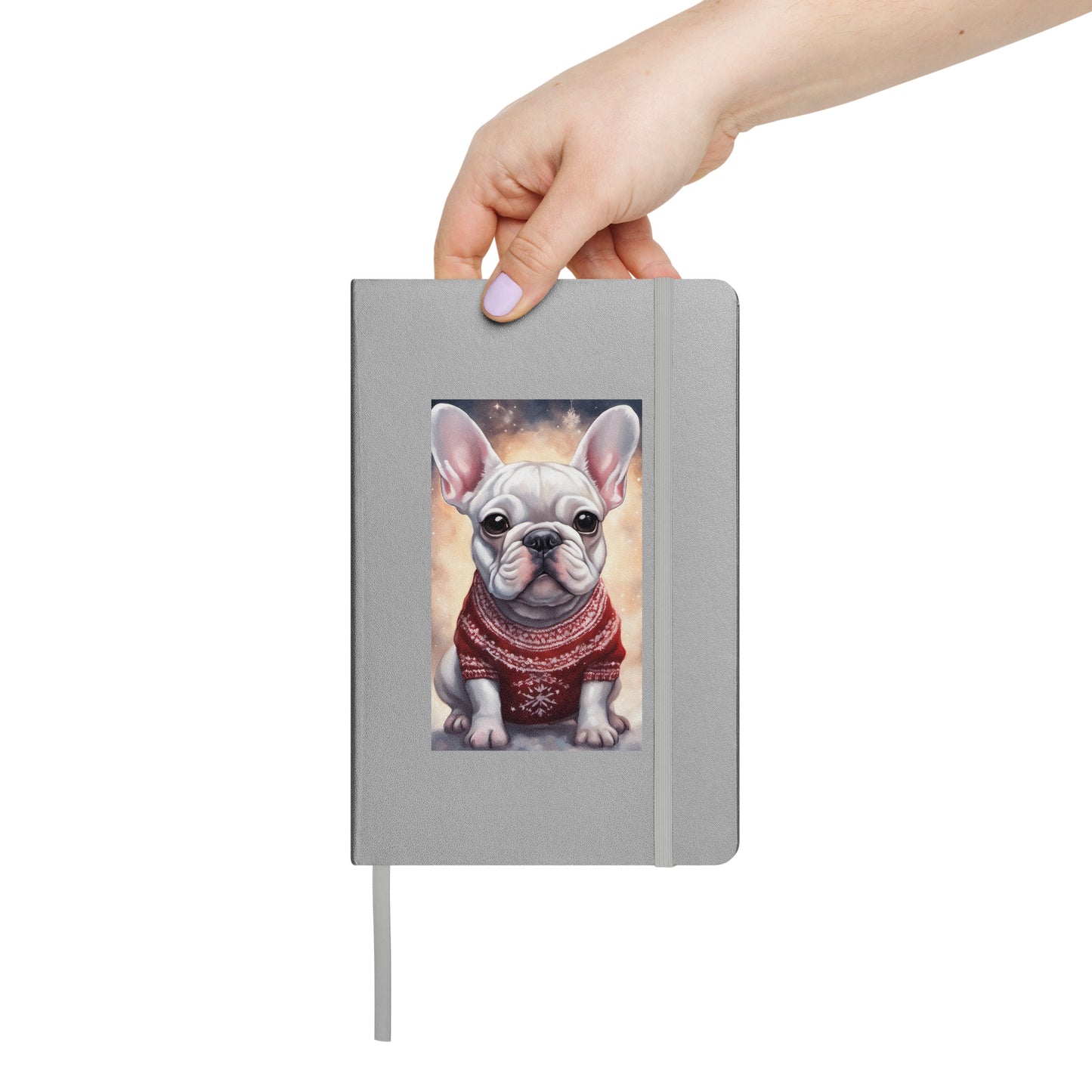 Winter Frenchie Hardcover bound notebook CedarHill Country Market
