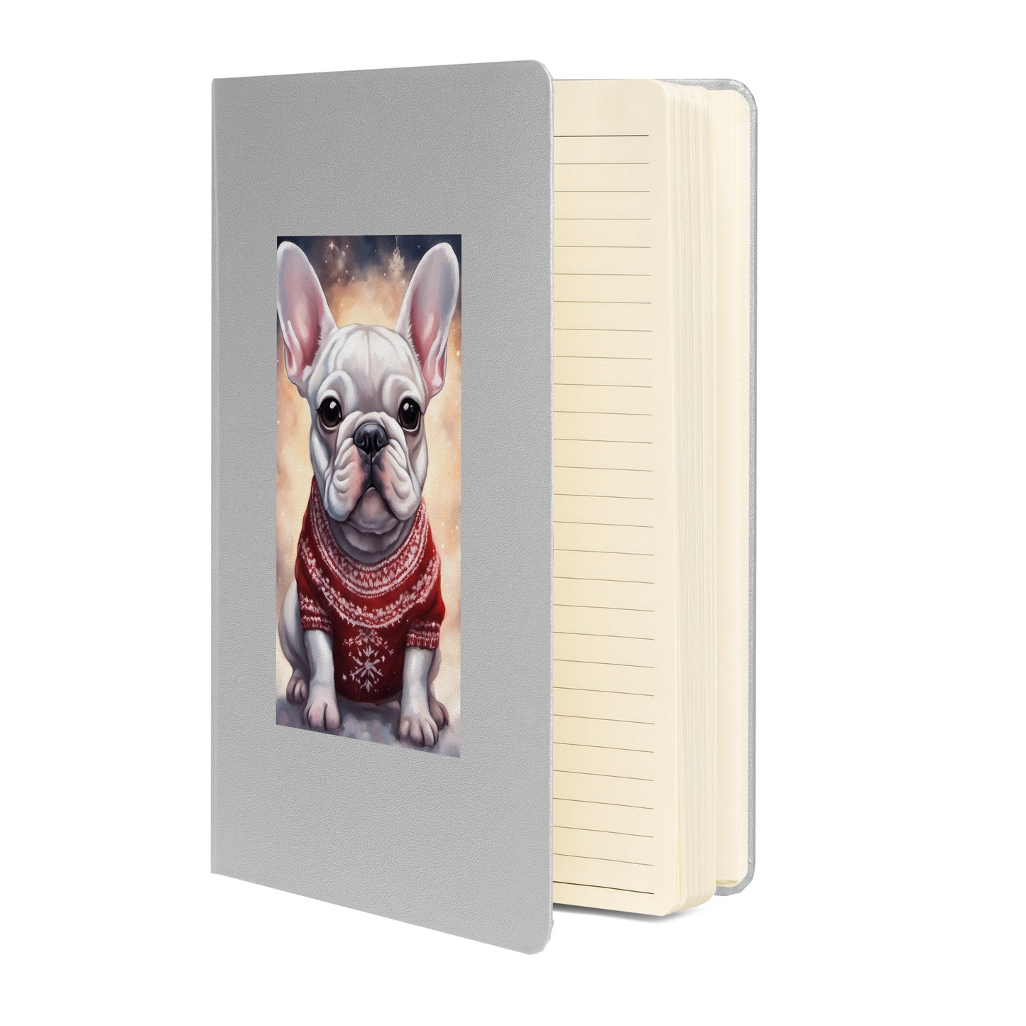 Winter Frenchie Hardcover bound notebook CedarHill Country Market