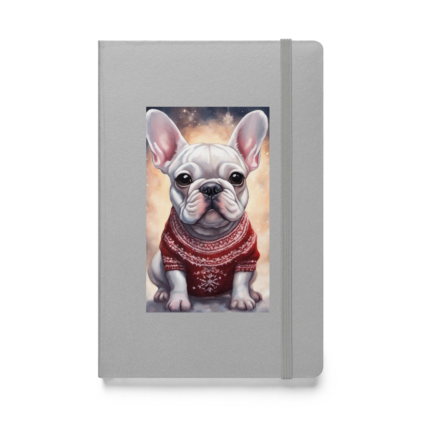 Winter Frenchie Hardcover bound notebook CedarHill Country Market