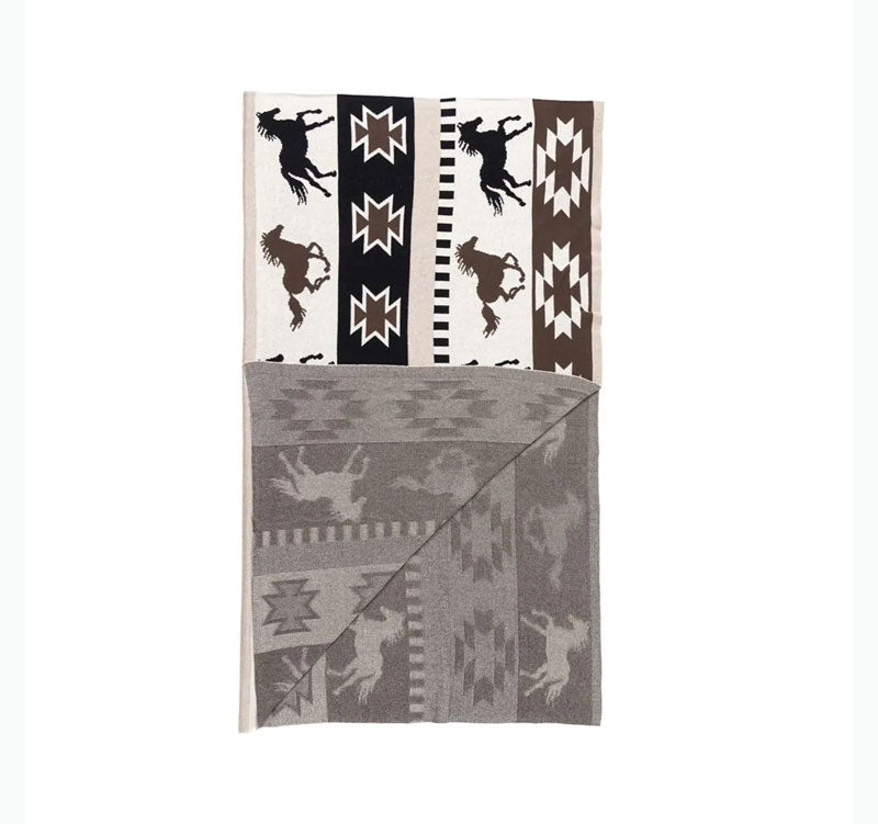Stallion Spirit Throw Blanket 50 X 60 by Myra Cedar Hill Country Market