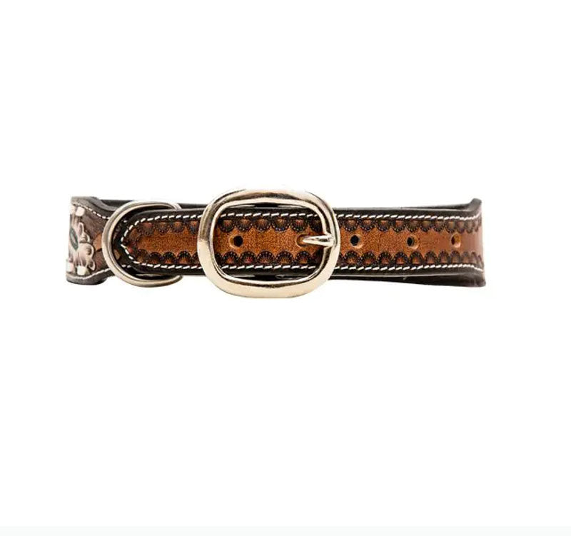Hotshots Hand-Tooled Leather Dog Collar Cedar Hill Country Market