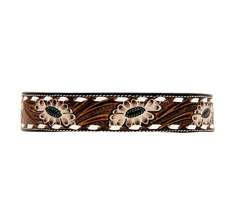 Hotshots Hand-Tooled Leather Dog Collar Cedar Hill Country Market