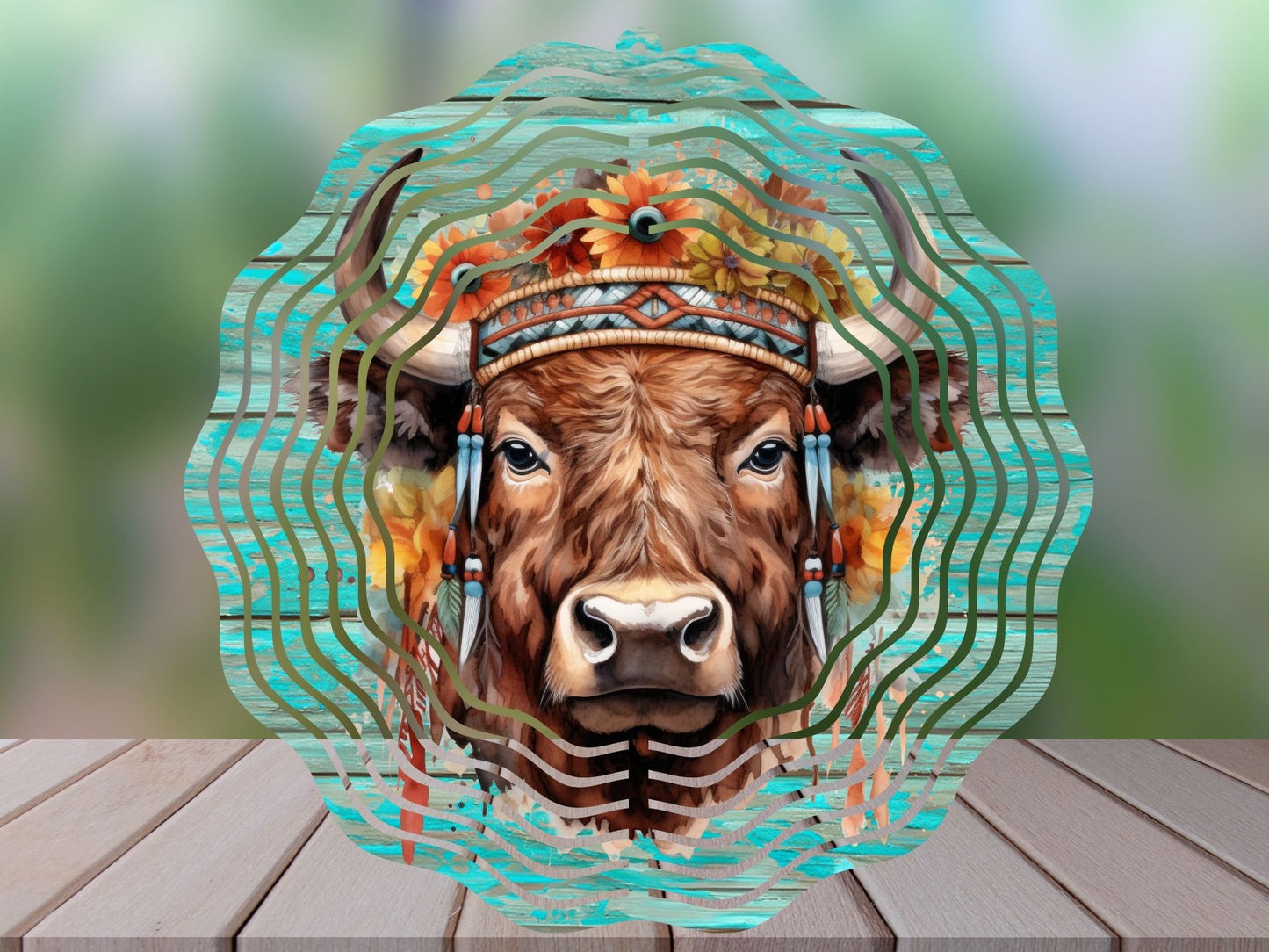 Garden Western Farm Themed Wind Spinners - 10 Inch Cedar Hill Country Market