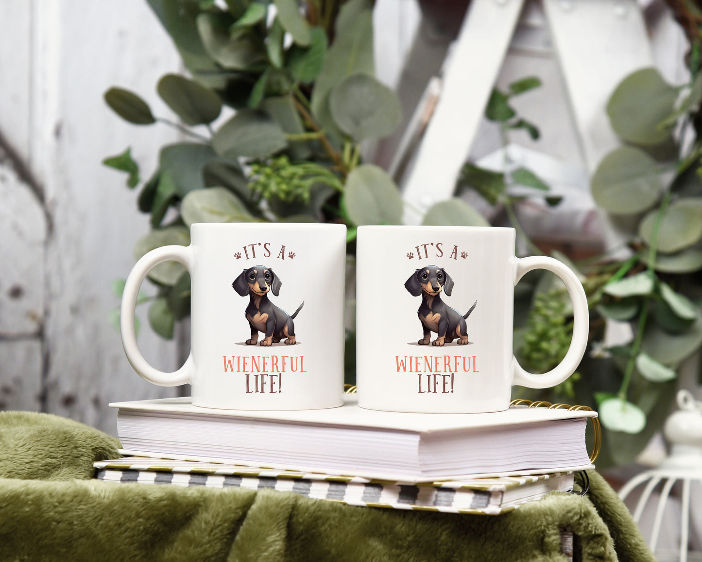 Its a Weinerful Life Dauchound Dog 12oz Coffee Mug CedarHill Country Market