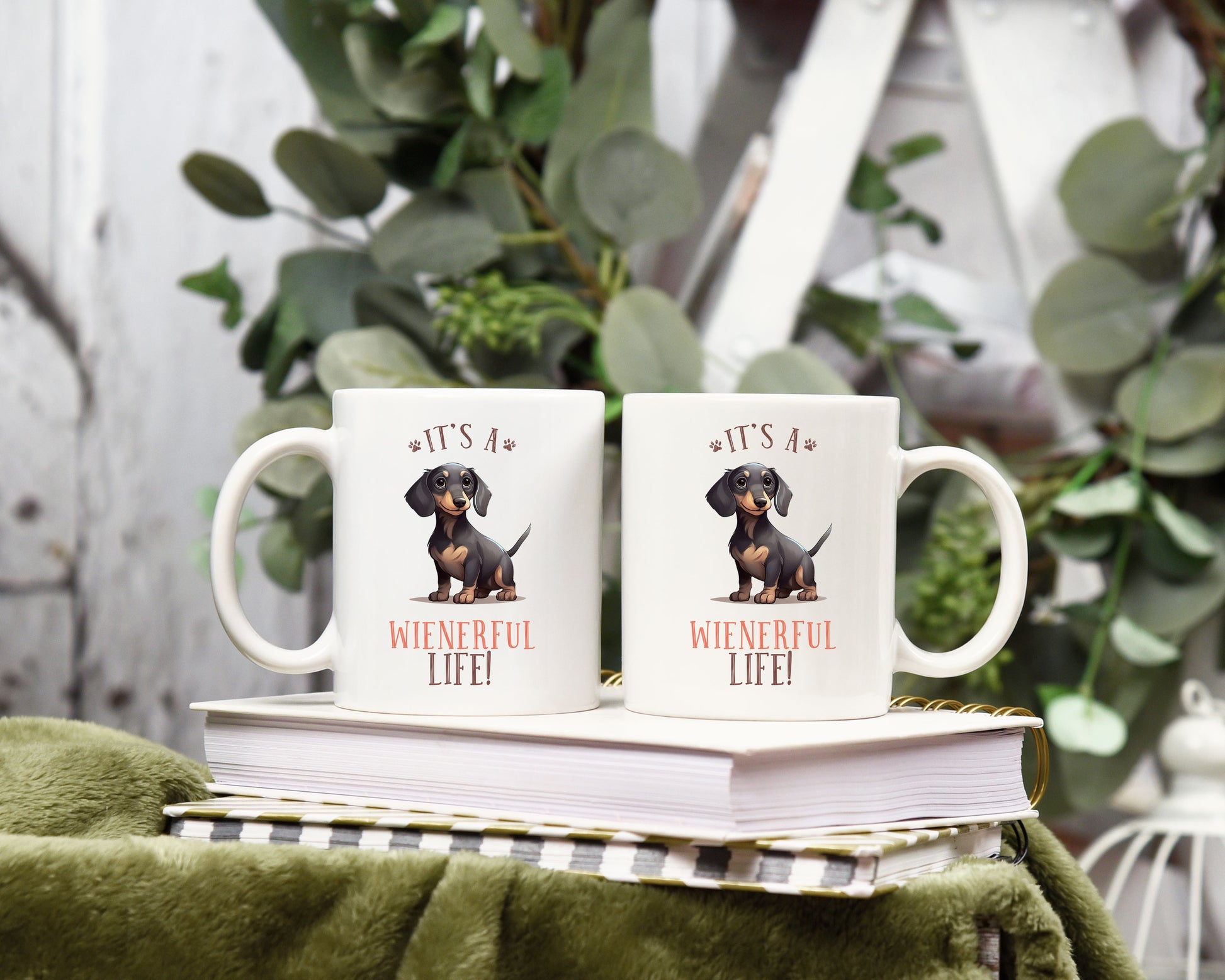 Its a Weinerful Life Dauchound Dog 12oz Coffee Mug CedarHill Country Market