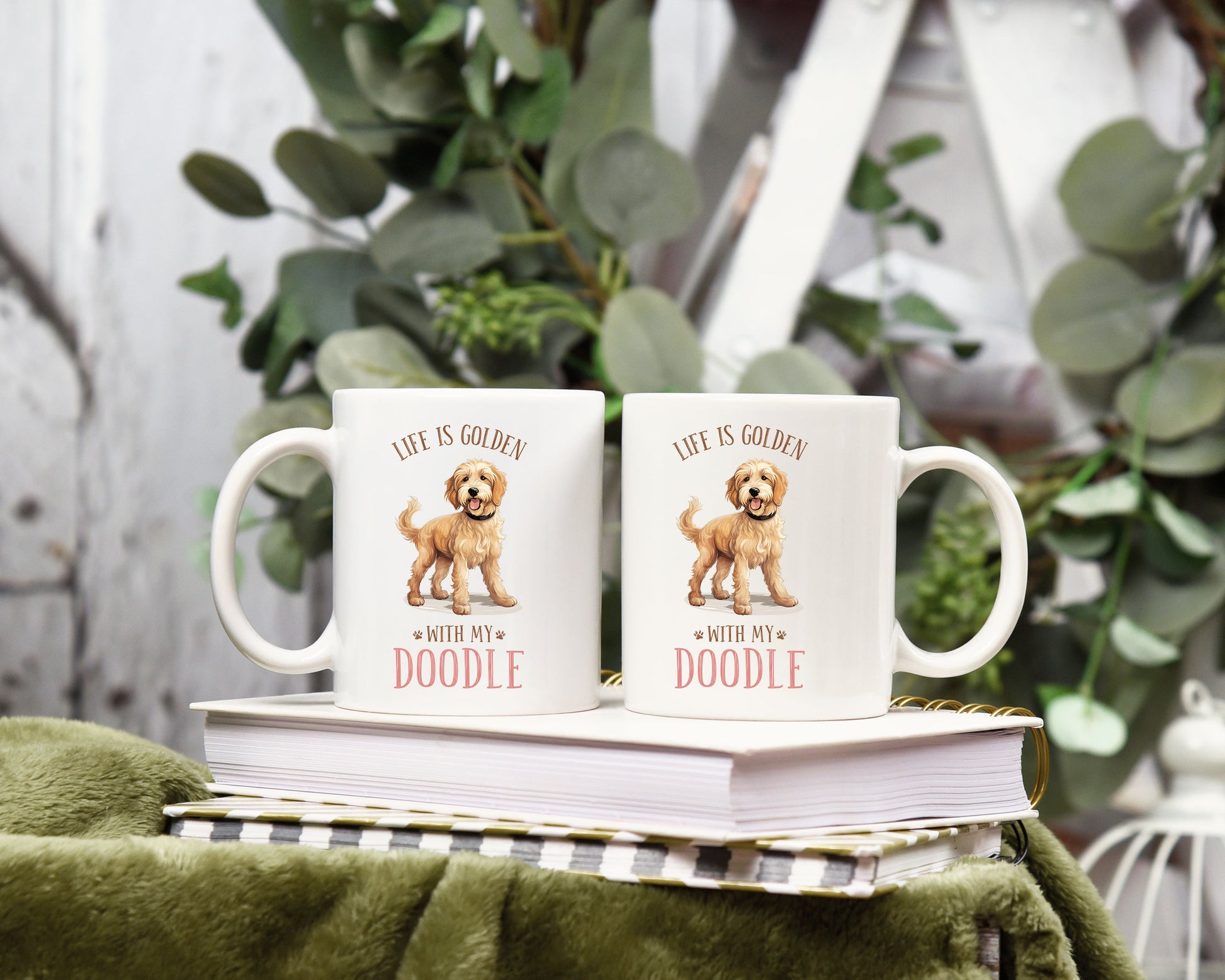 Life is Golden Doodle Dog 12oz Coffee Mug CedarHill Country Market