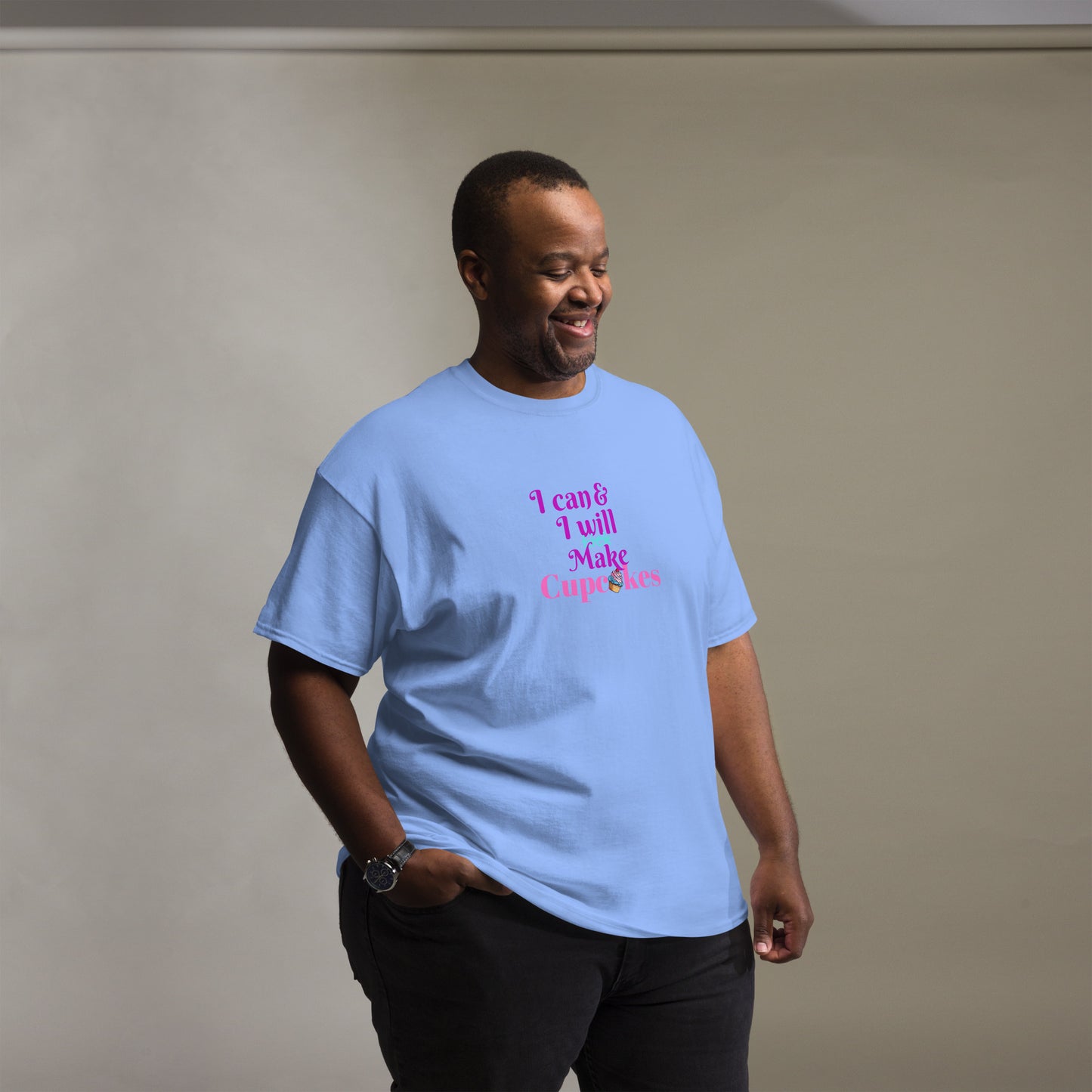 I can and I will Lick/Make Cupcakes Bakery Themed Men's classic tee CedarHill Country Market