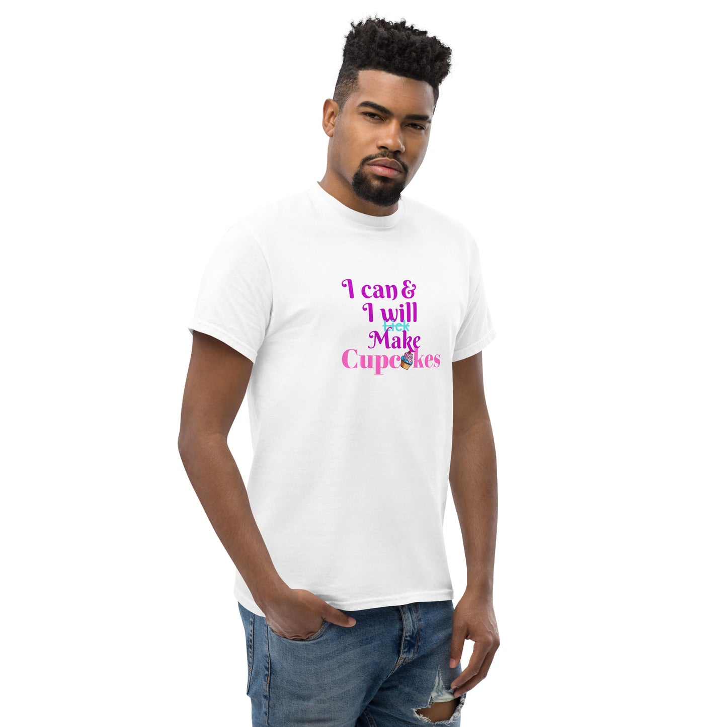 I can and I will Lick/Make Cupcakes Bakery Themed Men's classic tee CedarHill Country Market