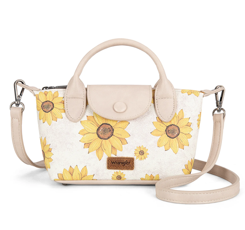 Wrangler Sunflower Print Mini Top Handle Crossbody Cedar Hill Country Market