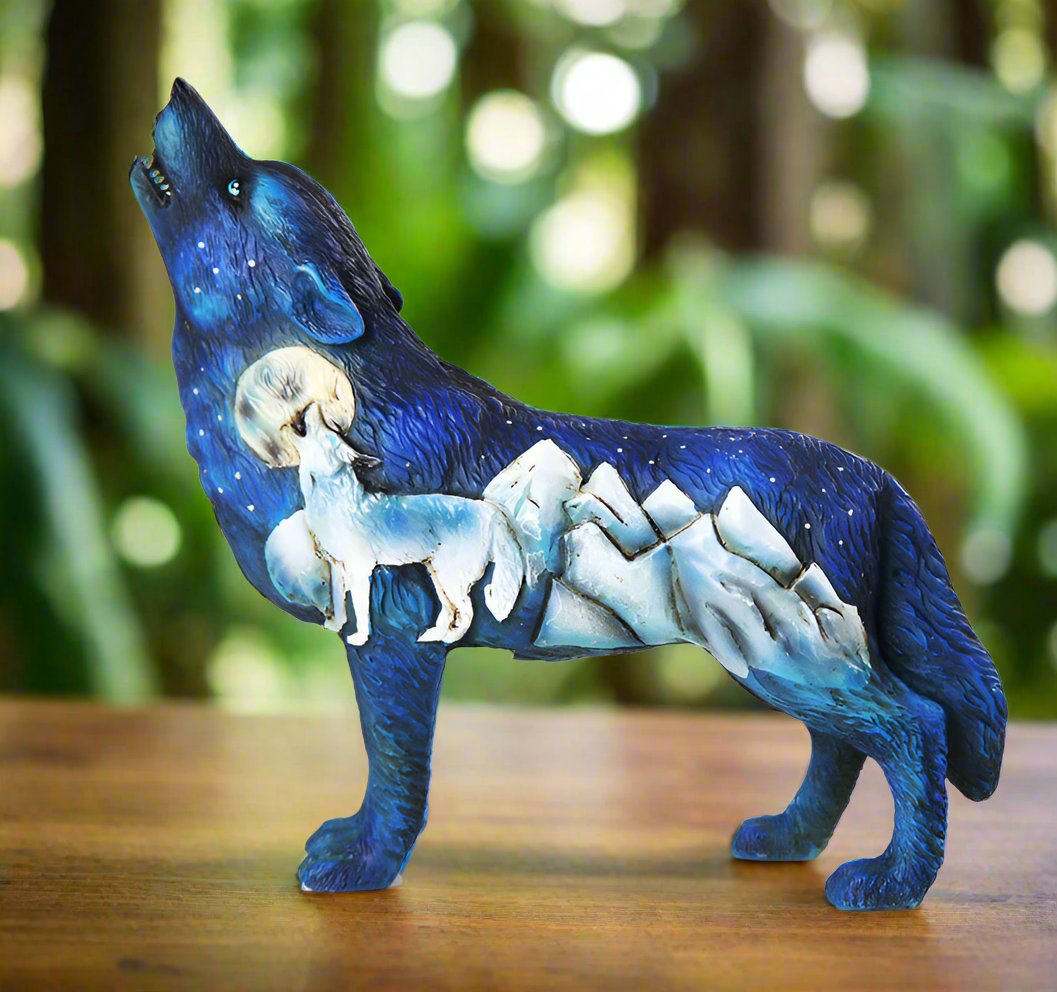 Spirit Wolf Statue 6.5 Inch - Multi CedarHill Country Market