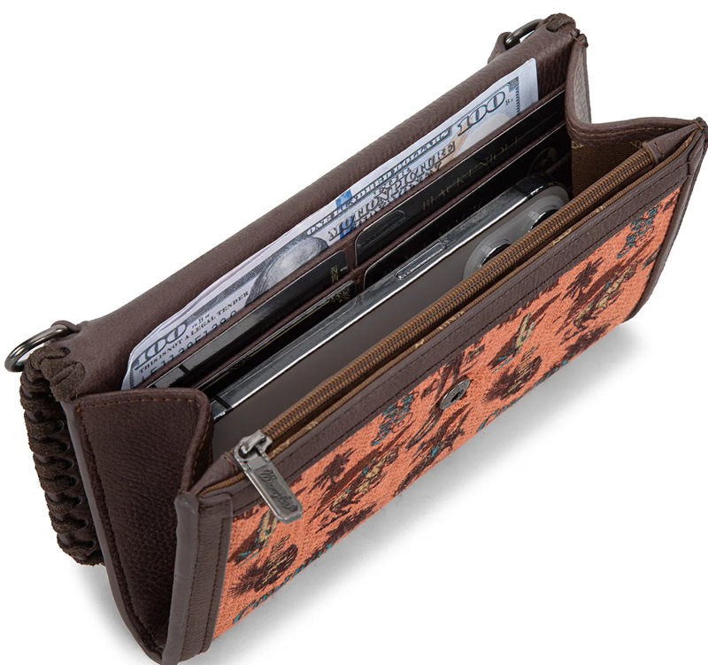 Wrangler Vintage Retro Cowboy Cool Print Wallet/Crossbody No 708 Cedar Hill Country Market