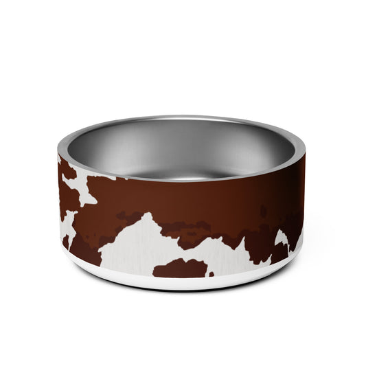 Cowhide Western Themed Printed Pet bowl CedarHill Country Market